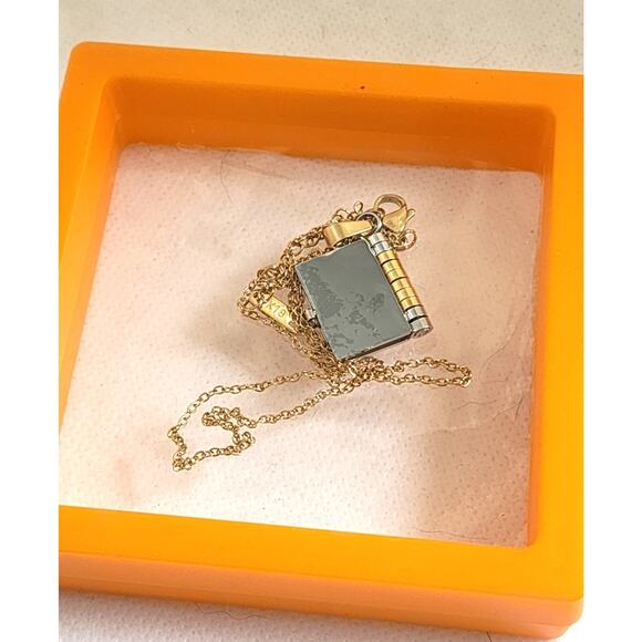 NECKLACE/FASHION JEWELRY-"My Incredible Daughter Book"-Opens-Gold Silver Tone - Picture 5 of 5